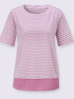 T-shirt rayé aspect 2 en 1