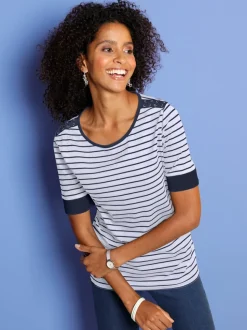 T-shirt style marinière manches courtes