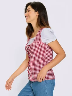 T-shirt traditionnel manches bouffantes discrètes