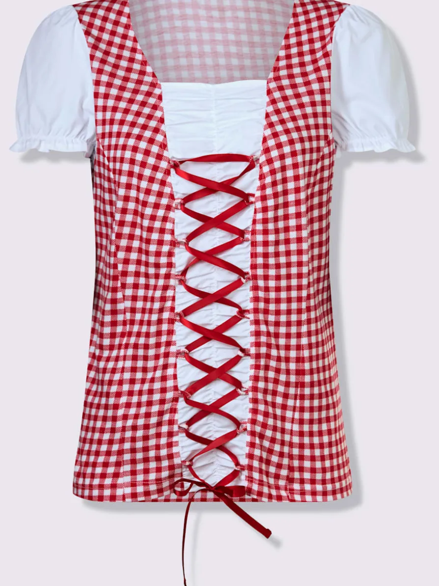 T-shirt traditionnel manches bouffantes discrètes
