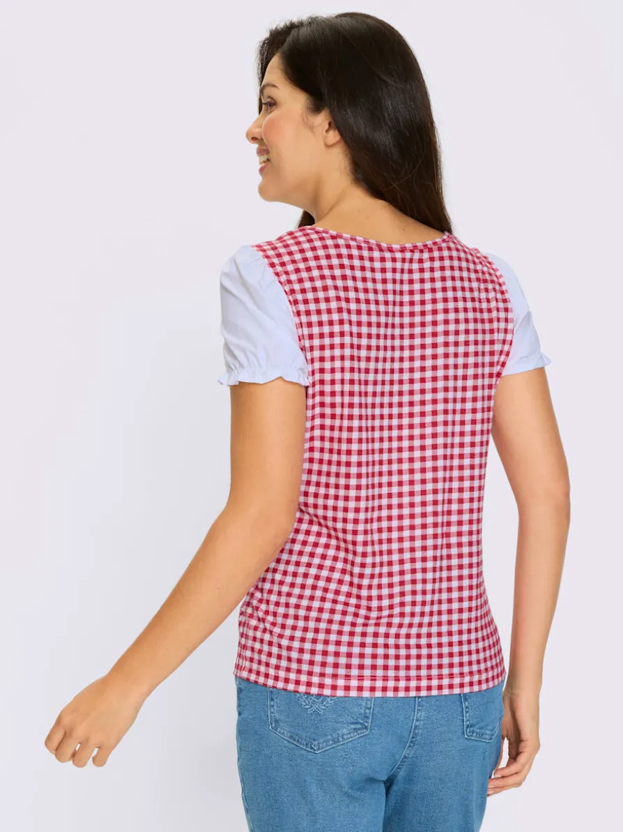 T-shirt traditionnel manches bouffantes discrètes