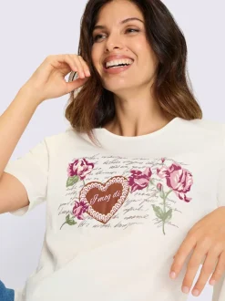 T-shirt traditionnel motif floral