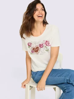 T-shirt traditionnel motif floral
