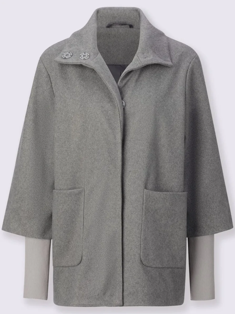 Veste bords-côtes confortables aux manches