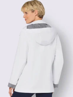Veste capuche à doublure rayée