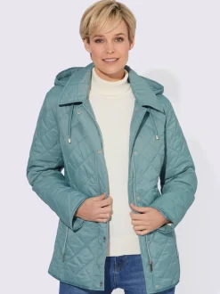 Veste d'hiver mélange de motifs matelassés