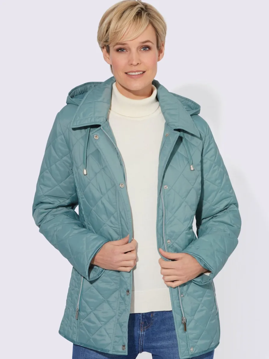 Veste d'hiver mélange de motifs matelassés