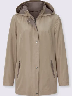 Veste doublure contrasté glissière et boutonnière