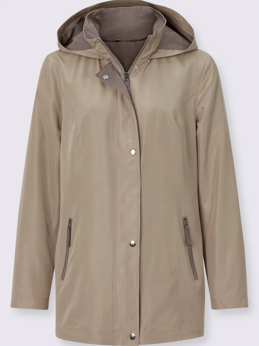 Veste doublure contrasté glissière et boutonnière