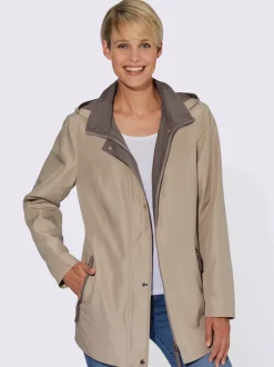 Veste doublure contrasté glissière et boutonnière