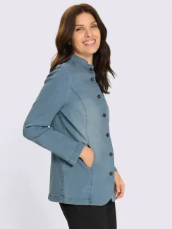 Veste en jean coutures princesse structurantes