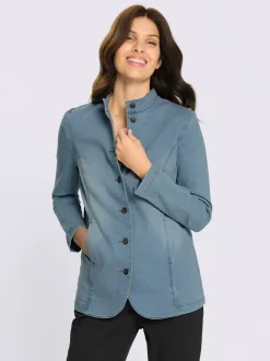 Veste en jean coutures princesse structurantes
