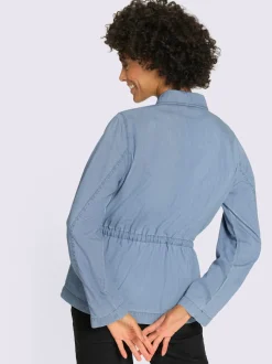 Veste en jean fermeture à glissière