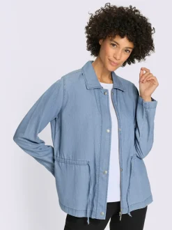 Veste en jean fermeture à glissière