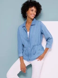 Veste en jean fermeture à glissière