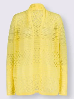 Veste en tricot ajouré motif ajouré intégral