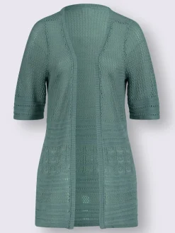 Veste en tricot ajouré motif ajouré intégral