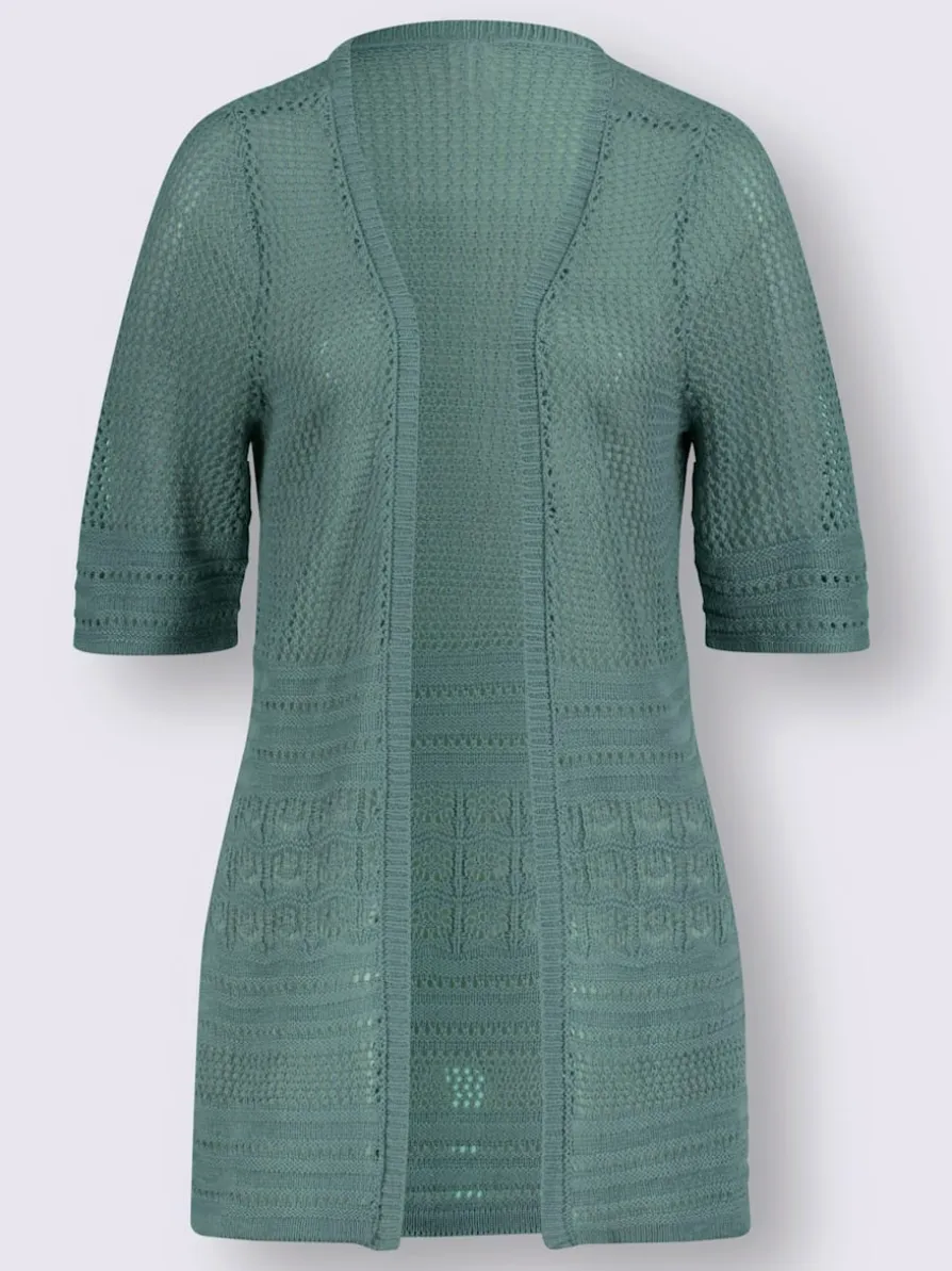 Veste en tricot ajouré motif ajouré intégral