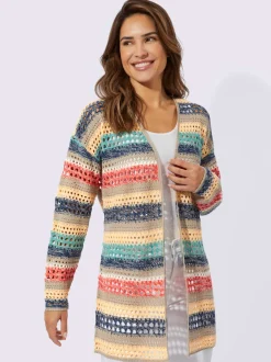 Veste en tricot ajouré motif ajouré léger