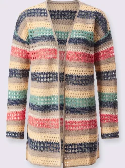 Veste en tricot ajouré motif ajouré léger