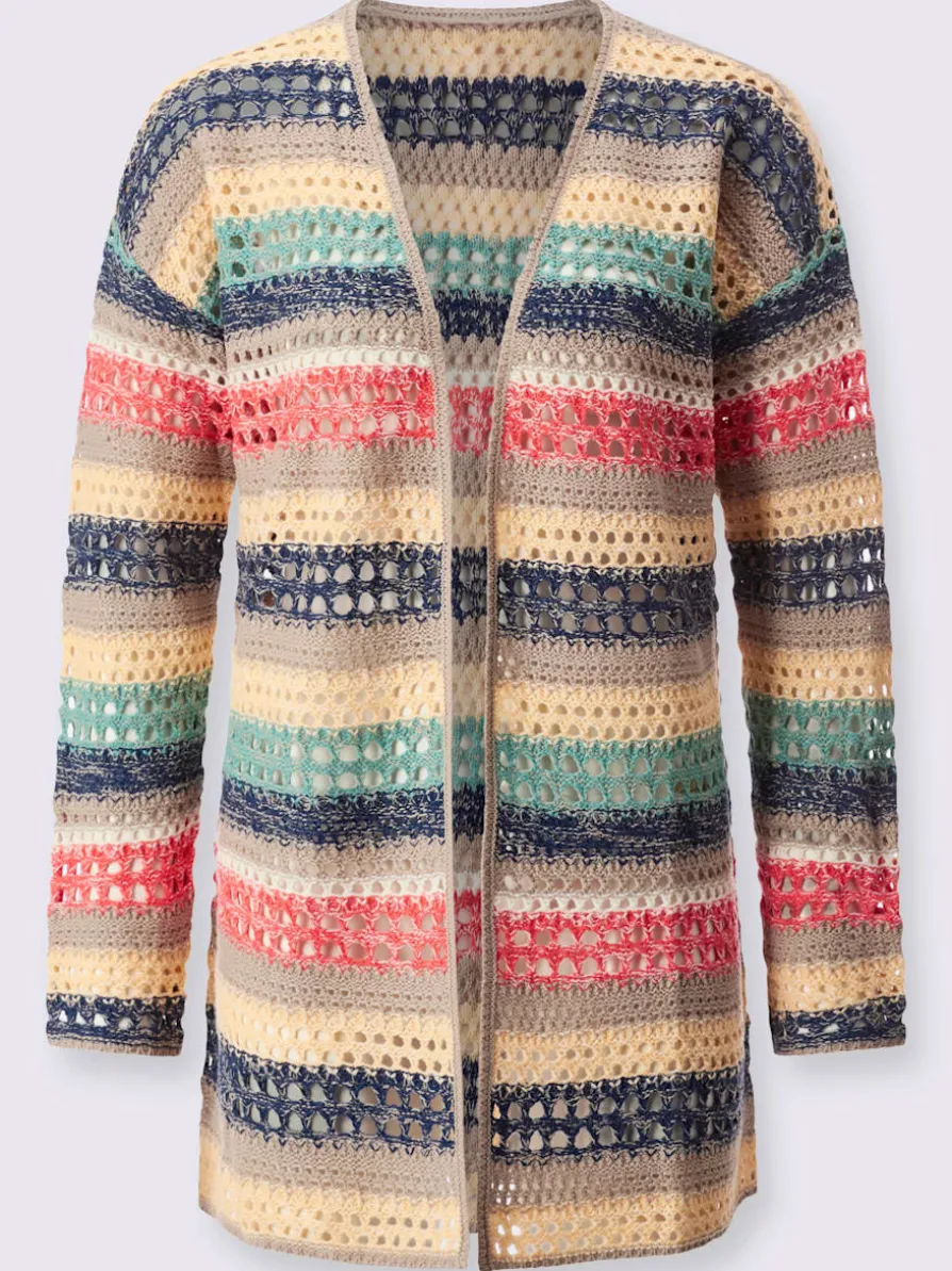 Veste en tricot ajouré motif ajouré léger
