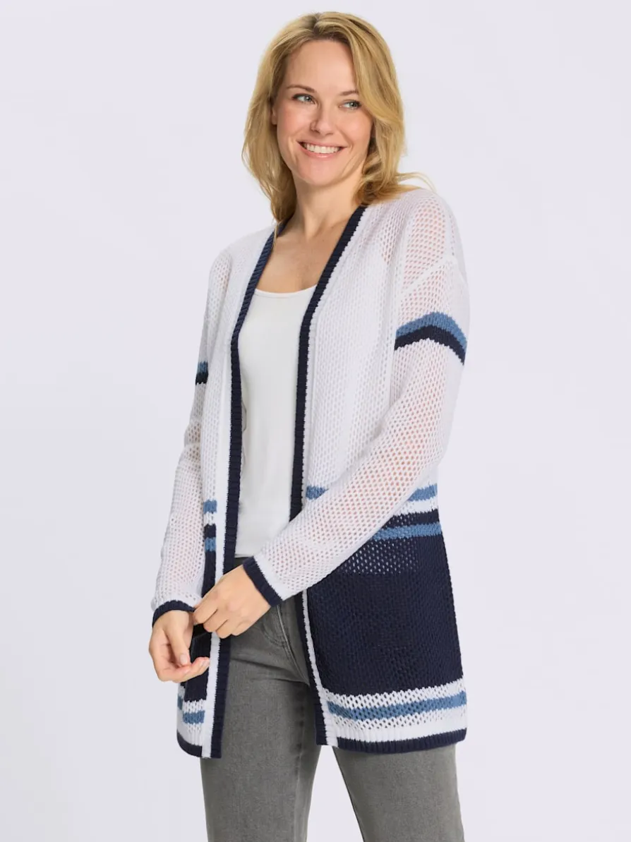 Veste en tricot ajouré motif ajouré léger