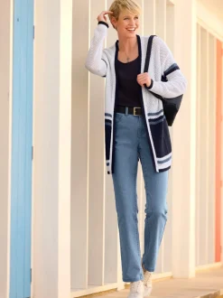 Veste en tricot ajouré motif ajouré léger