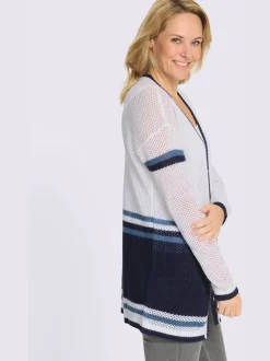 Veste en tricot ajouré motif ajouré léger