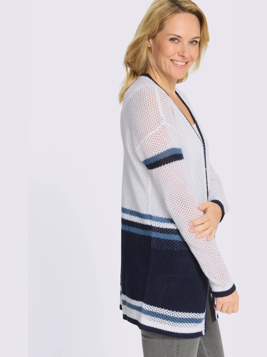Veste en tricot ajouré motif ajouré léger