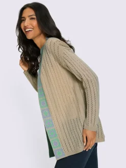 Veste en tricot ajouré motif ajouré léger