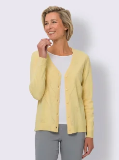 Veste en tricot ajouré motif ajouré transparent discret