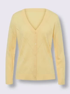 Veste en tricot ajouré motif ajouré transparent discret