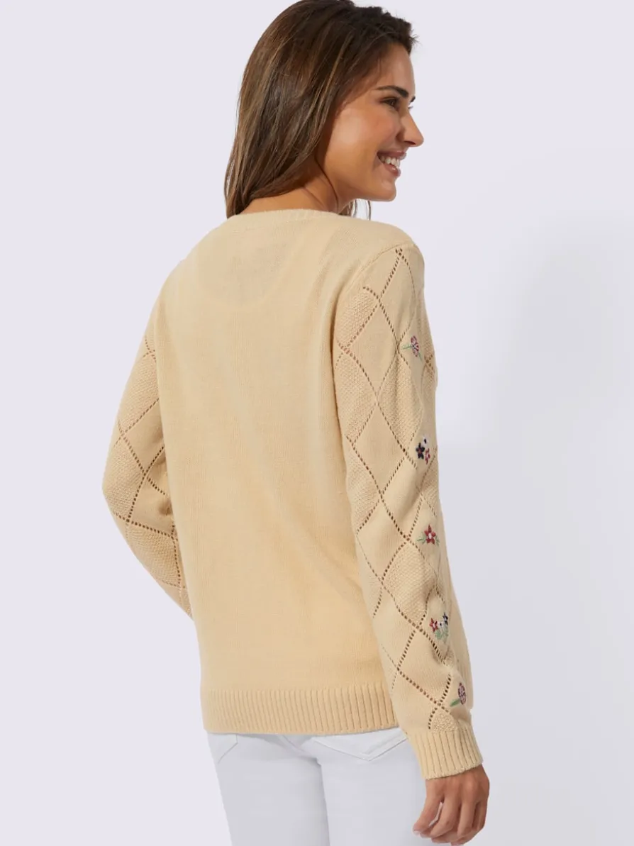Veste en tricot ajouré superbe motif losanges ajouré