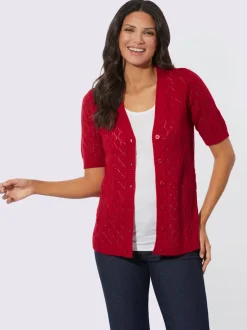 Veste en tricot ajouré superbe motif losanges ajouré