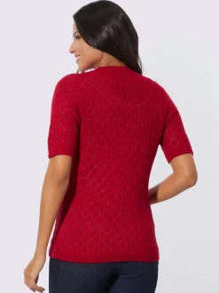 Veste en tricot ajouré superbe motif losanges ajouré