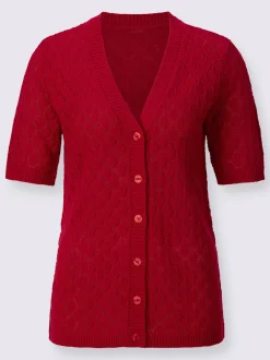 Veste en tricot ajouré superbe motif losanges ajouré