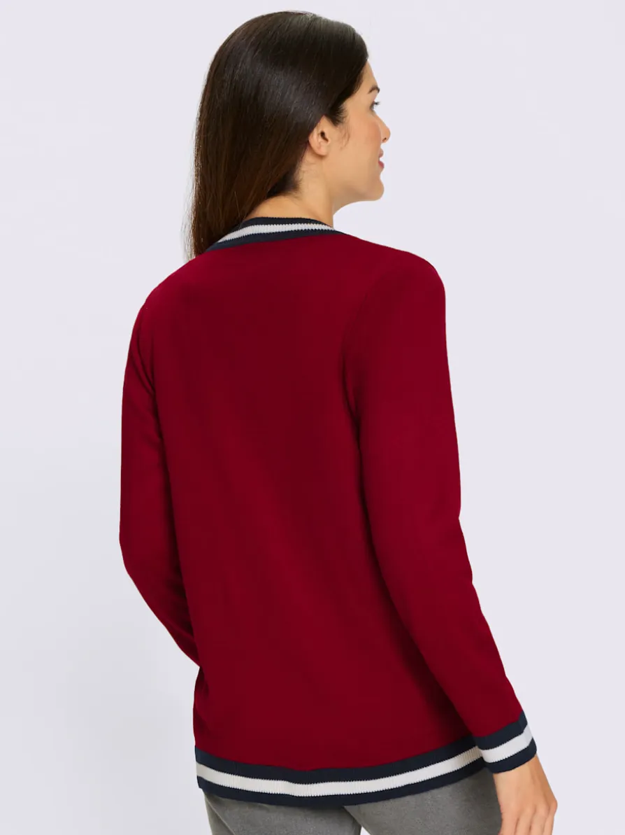 Veste en tricot allure marine
