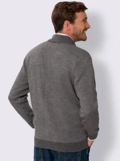 Veste en tricot aspect bicolore