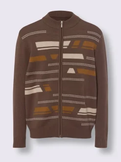 Veste en tricot col montant côtelé