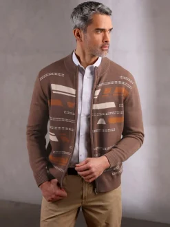 Veste en tricot col montant côtelé