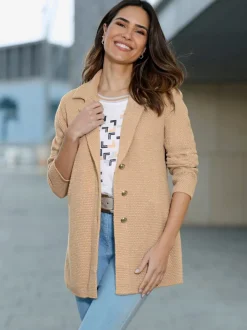 Veste en tricot fil argenté brillant couleur argenté