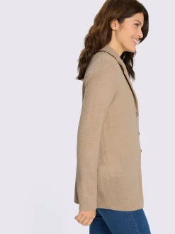Veste en tricot fil argenté brillant couleur argenté