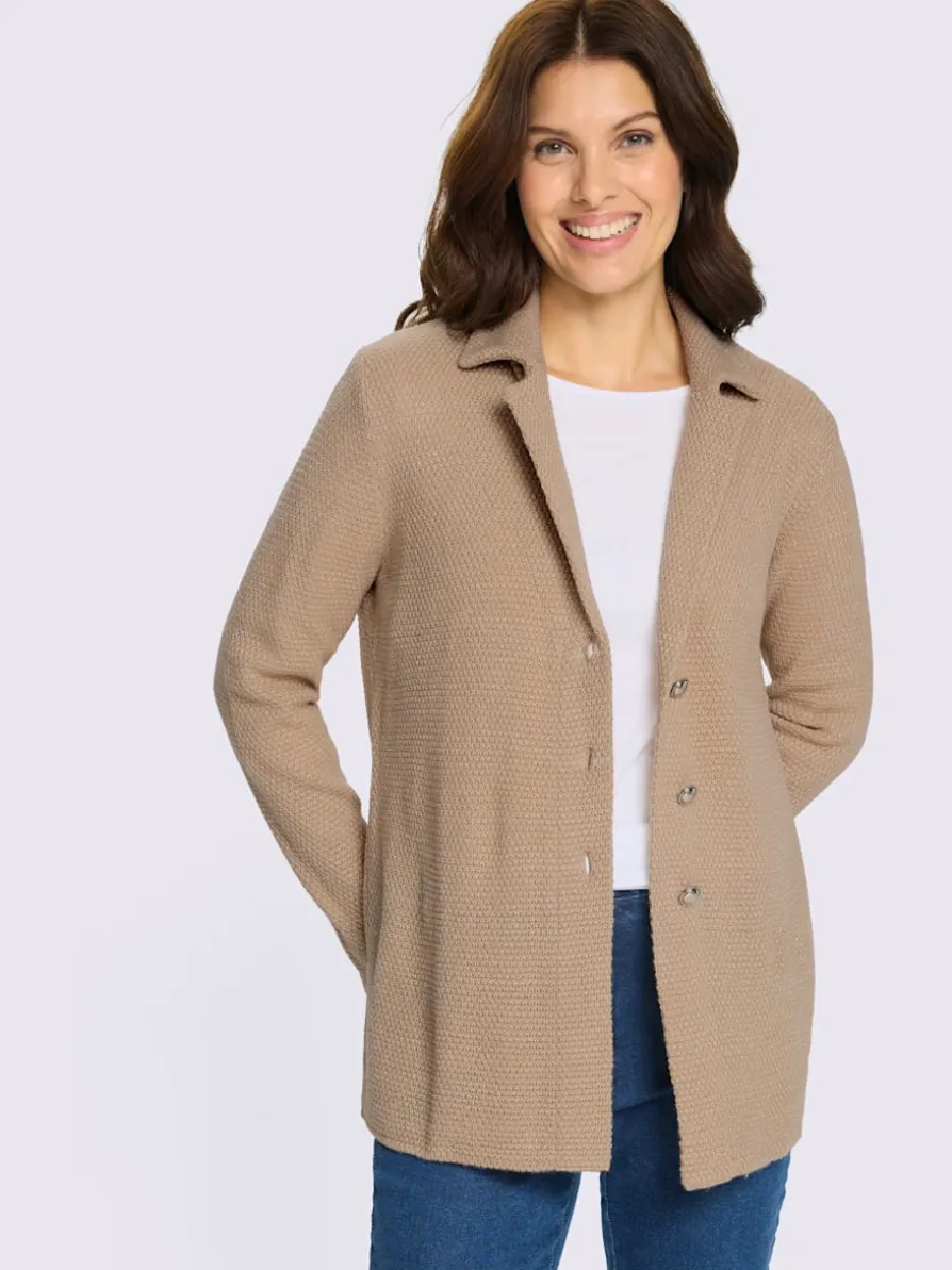 Veste en tricot fil argenté brillant couleur argenté