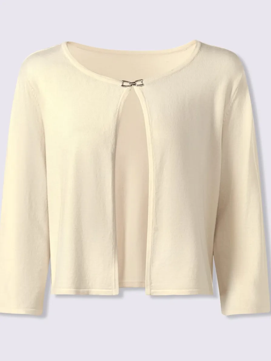 Veste en tricot fin boucle décorative