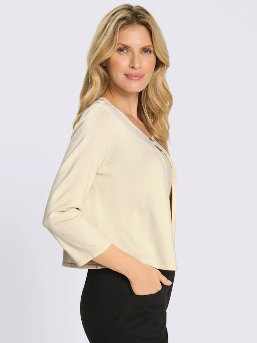 Veste en tricot fin boucle décorative