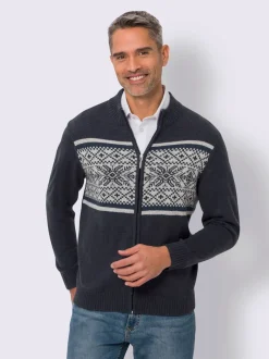 Veste en tricot joli motif norvégien