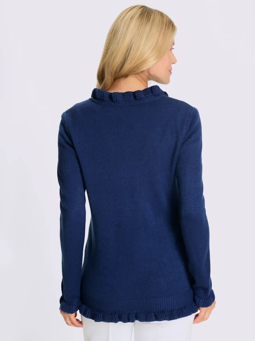 Veste en tricot superbes volants