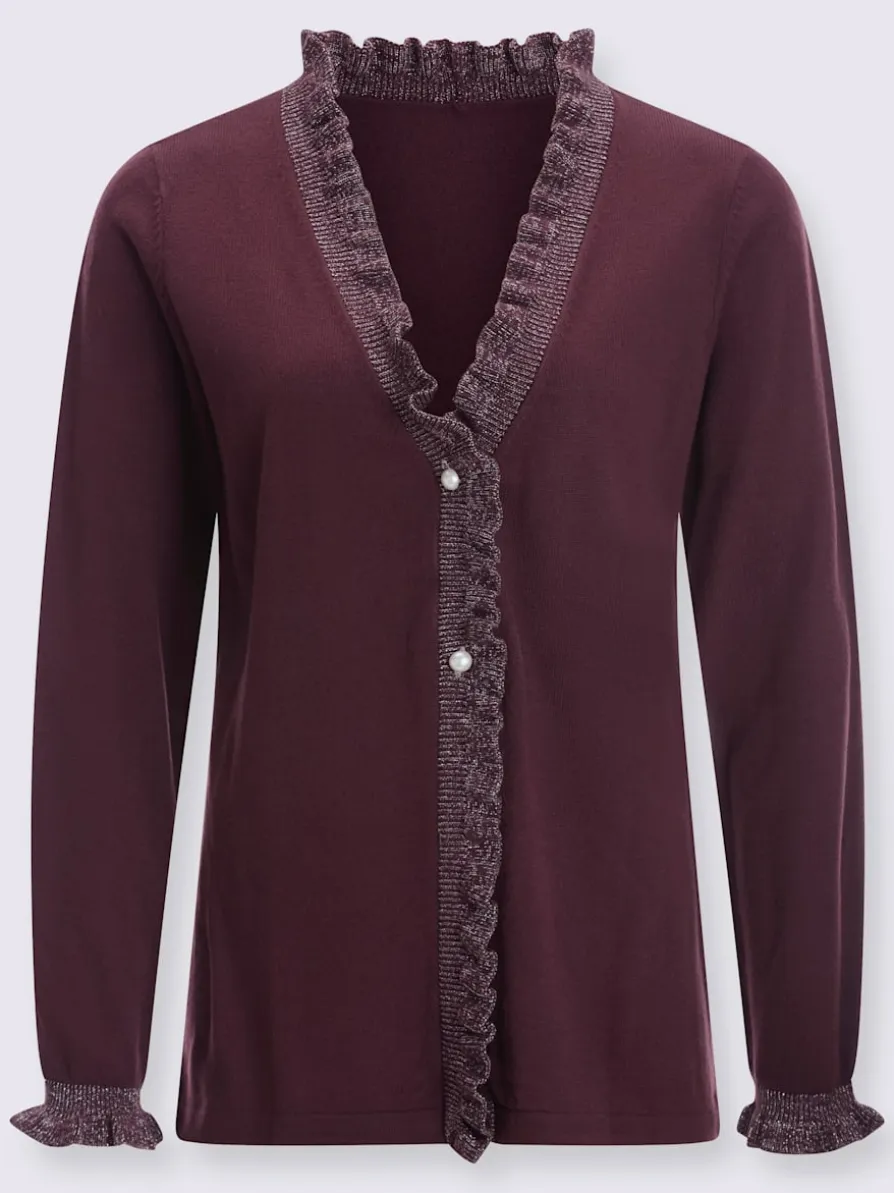 Veste en tricot superbes volants