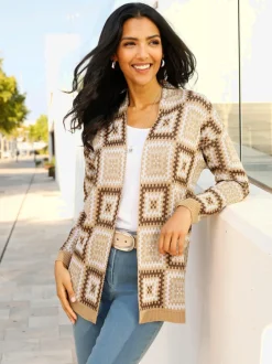 Veste en tricot superbe tricot jacquard