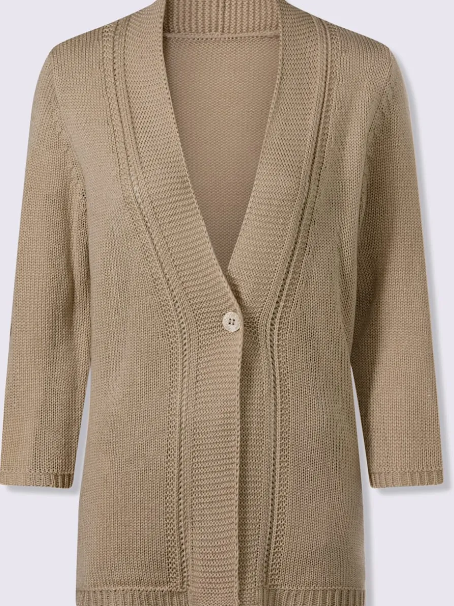 Veste en tricot tricot ajouré aux manches